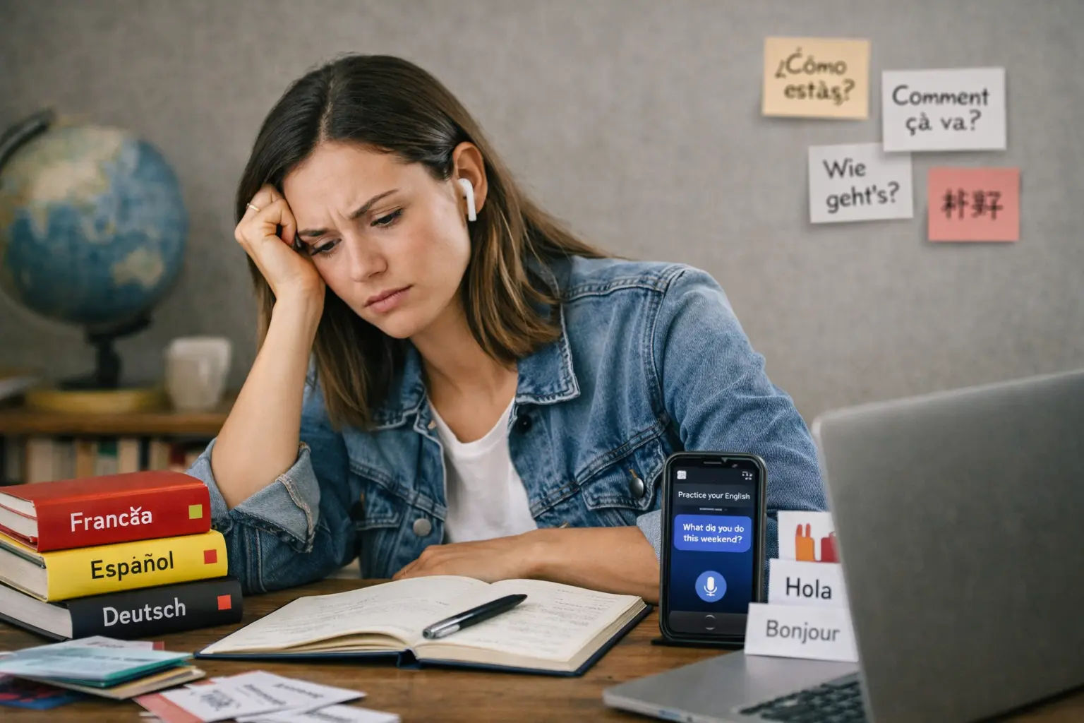 Happy students learning and practicing foreign languages